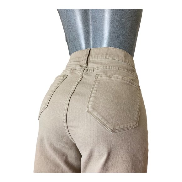 NYDJ Womens Jeans Tag 16 Beige Rolled Crop High-Rise W35xL20 Stretch Denim - Picture 12 of 12